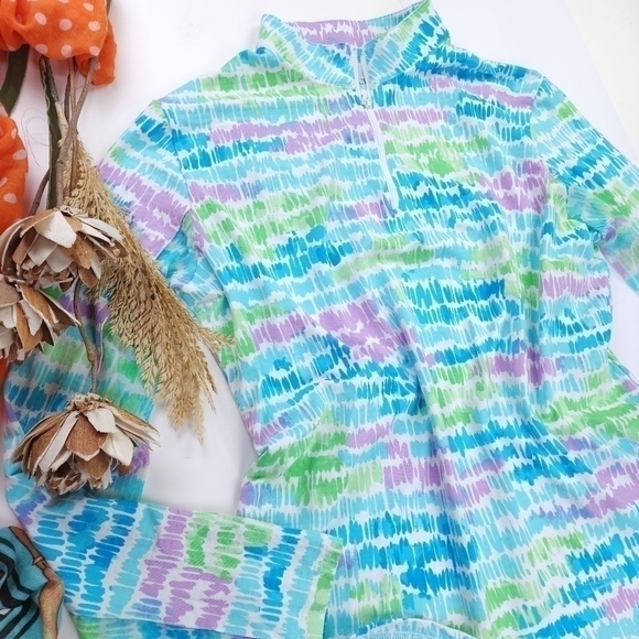 ICIKÜLS Knit Golf Tennis Exercise Top Open Mesh ½ Sleeve  Sz XL - Picture 12 of 16